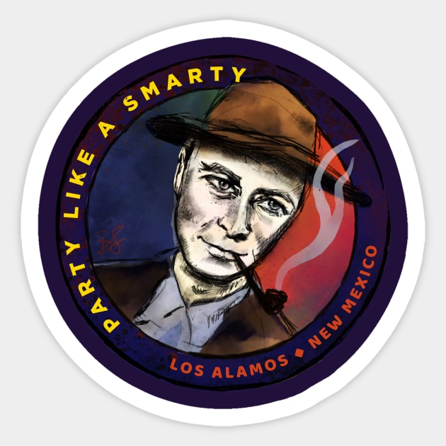 Oppenheimer "Party Like a Smarty" Sticker by brendafleming